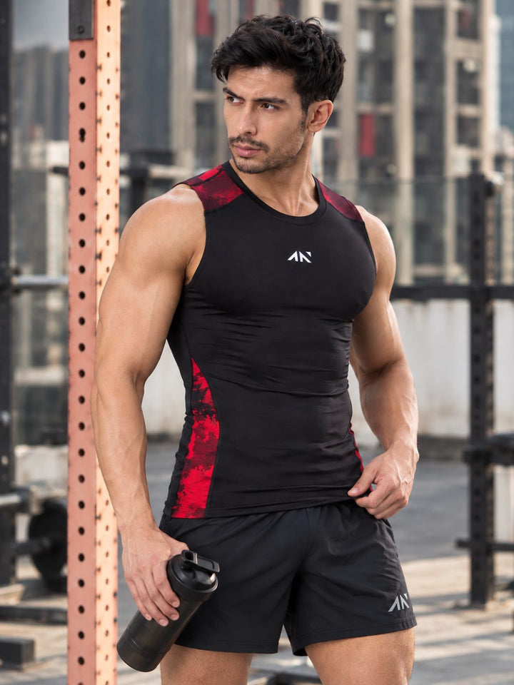 Critical Compression Vest Black Red