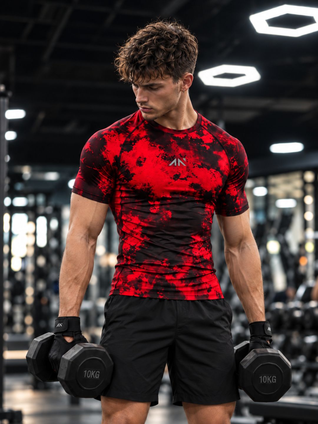 Critical Compression Tshirt Tiedye Red