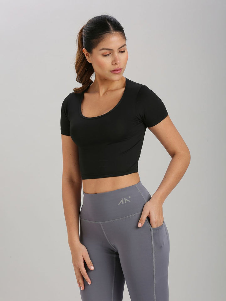 Eternal Scoop Neck Crop Top
