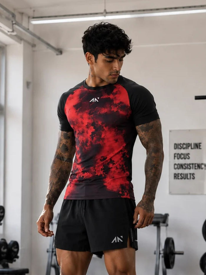 Evo Training Tshirt Tie Dye Red