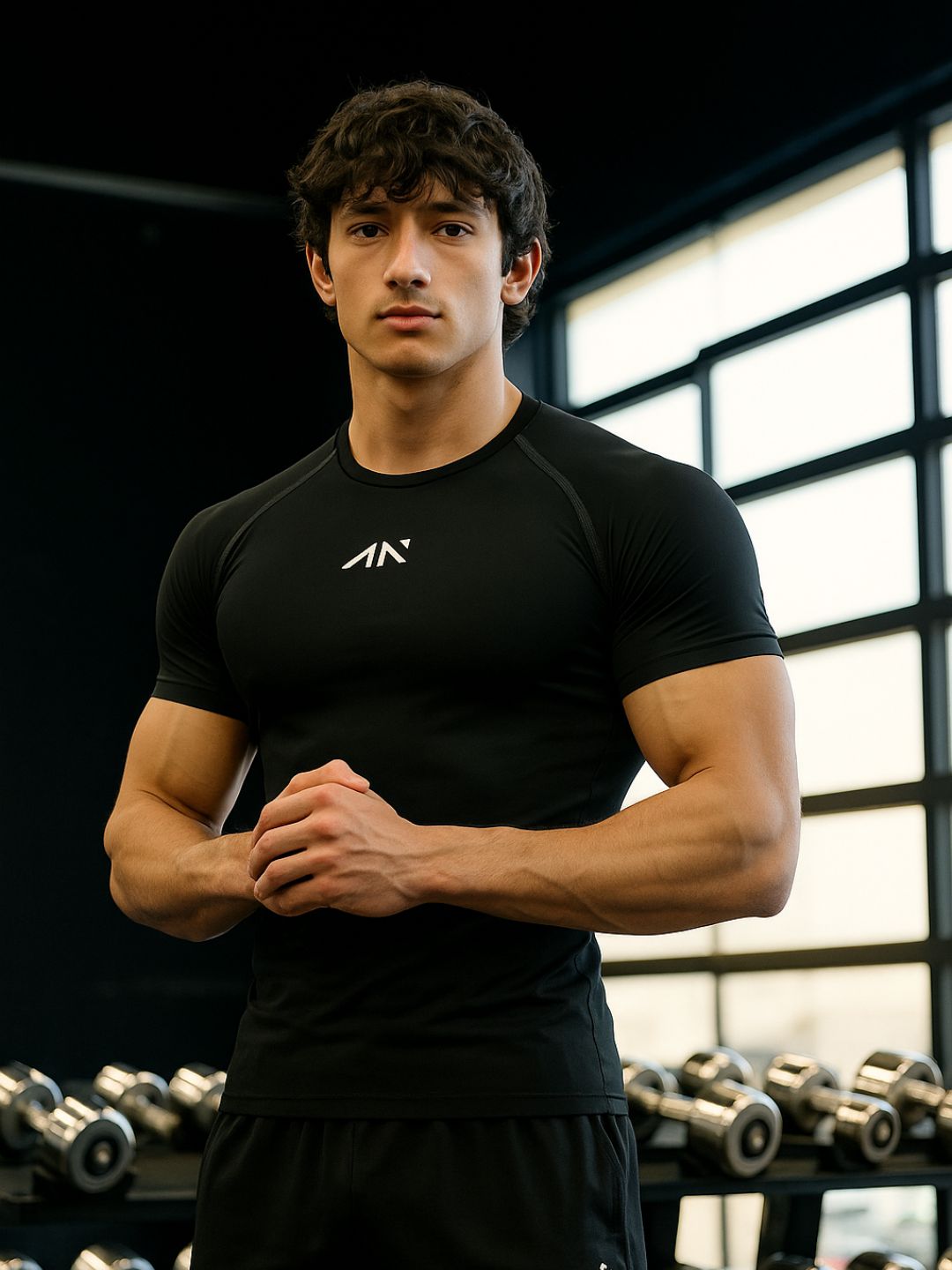 Black-gym-compression-tshirt-for-men
