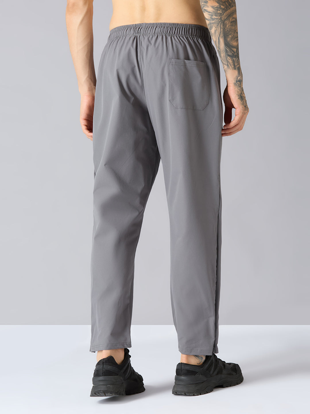 Grey Baggy Joggers for Men – Loose Fit Straight Track Pants