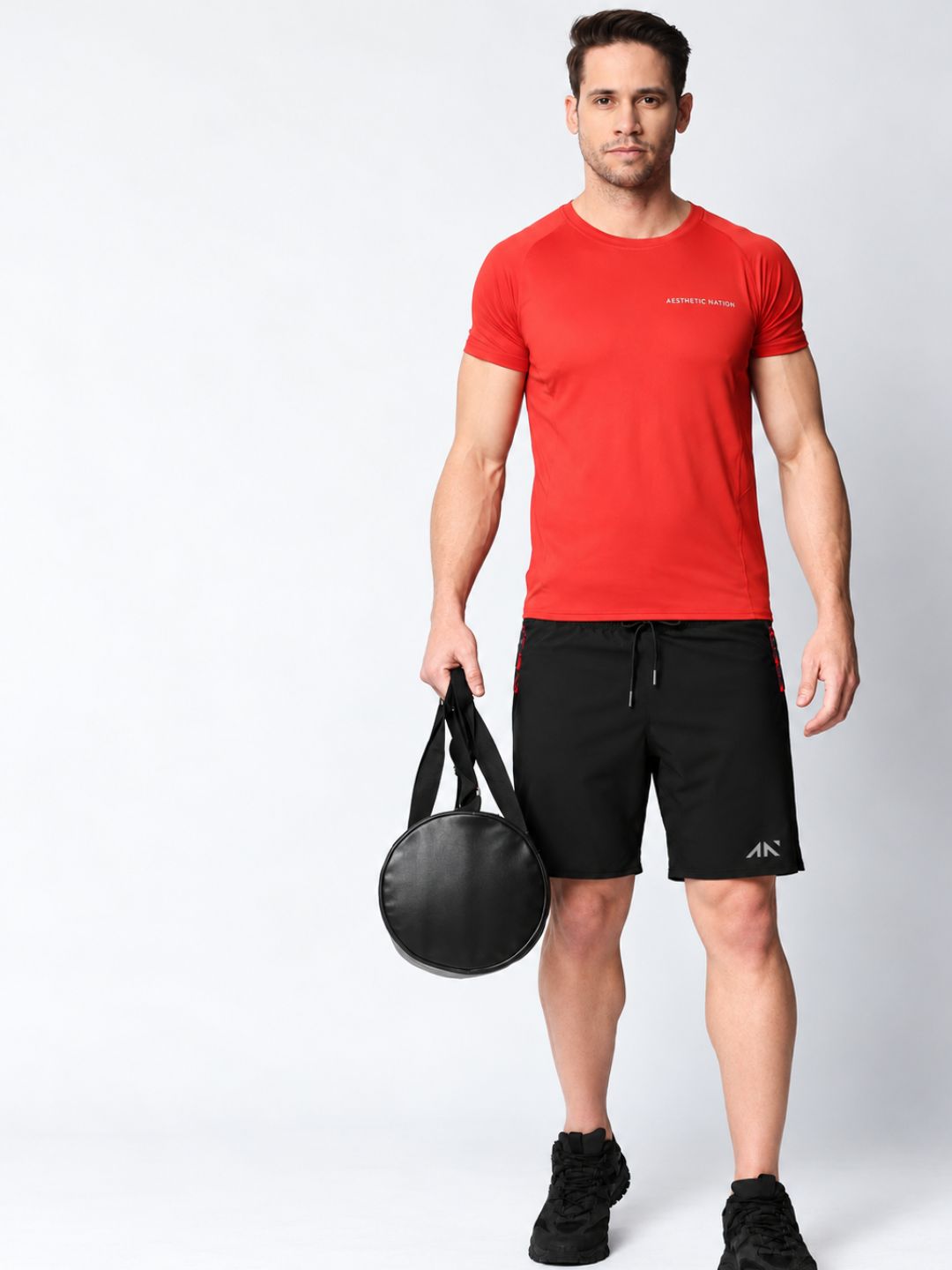 Critical Compression Shorts Black Red
