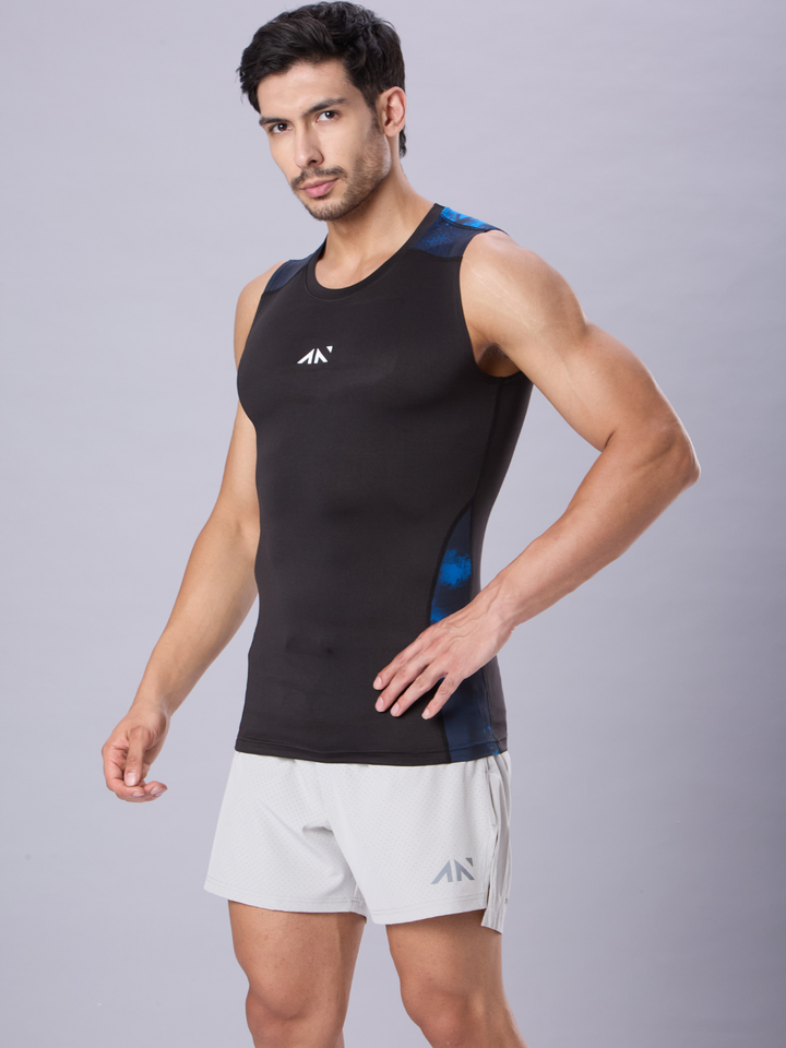 Critical Compression Vest Black Blue