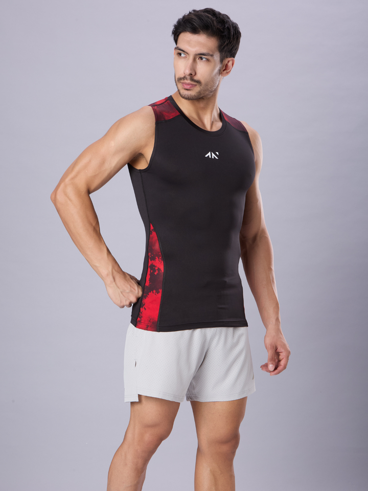 Critical Compression Vest Black Red