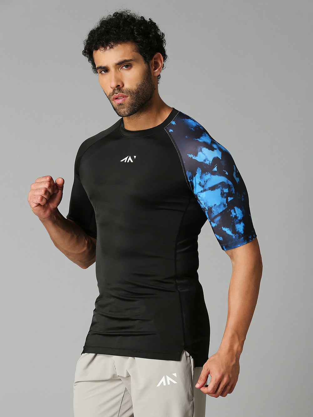 compression t-shirt half sleeve training men