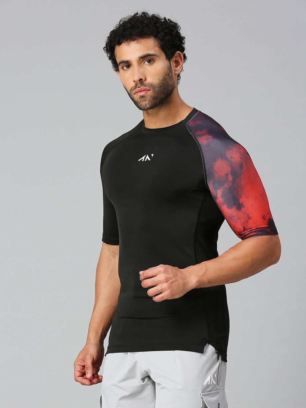 compression tshirt gym men half sleeve
