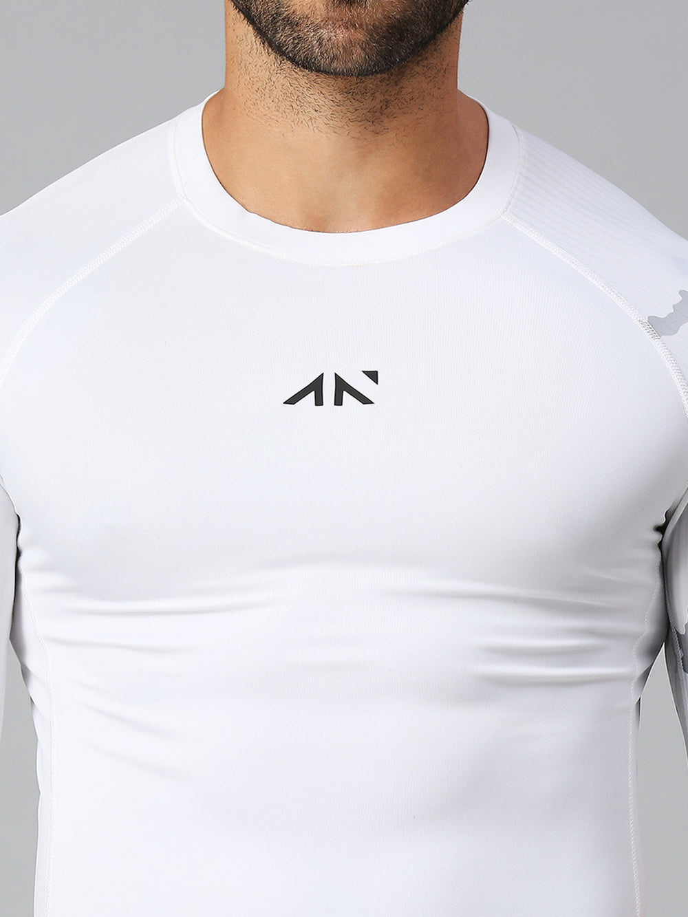 white compression half sleeve tshirt men gym