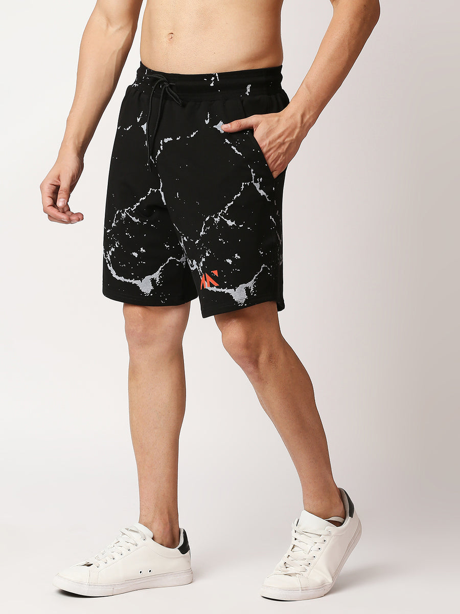 Marble Training Shorts Black