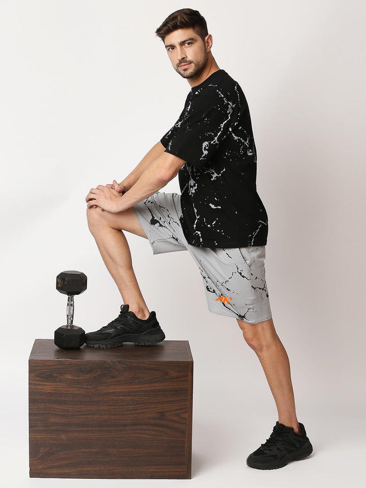 Marble Training Shorts Grey